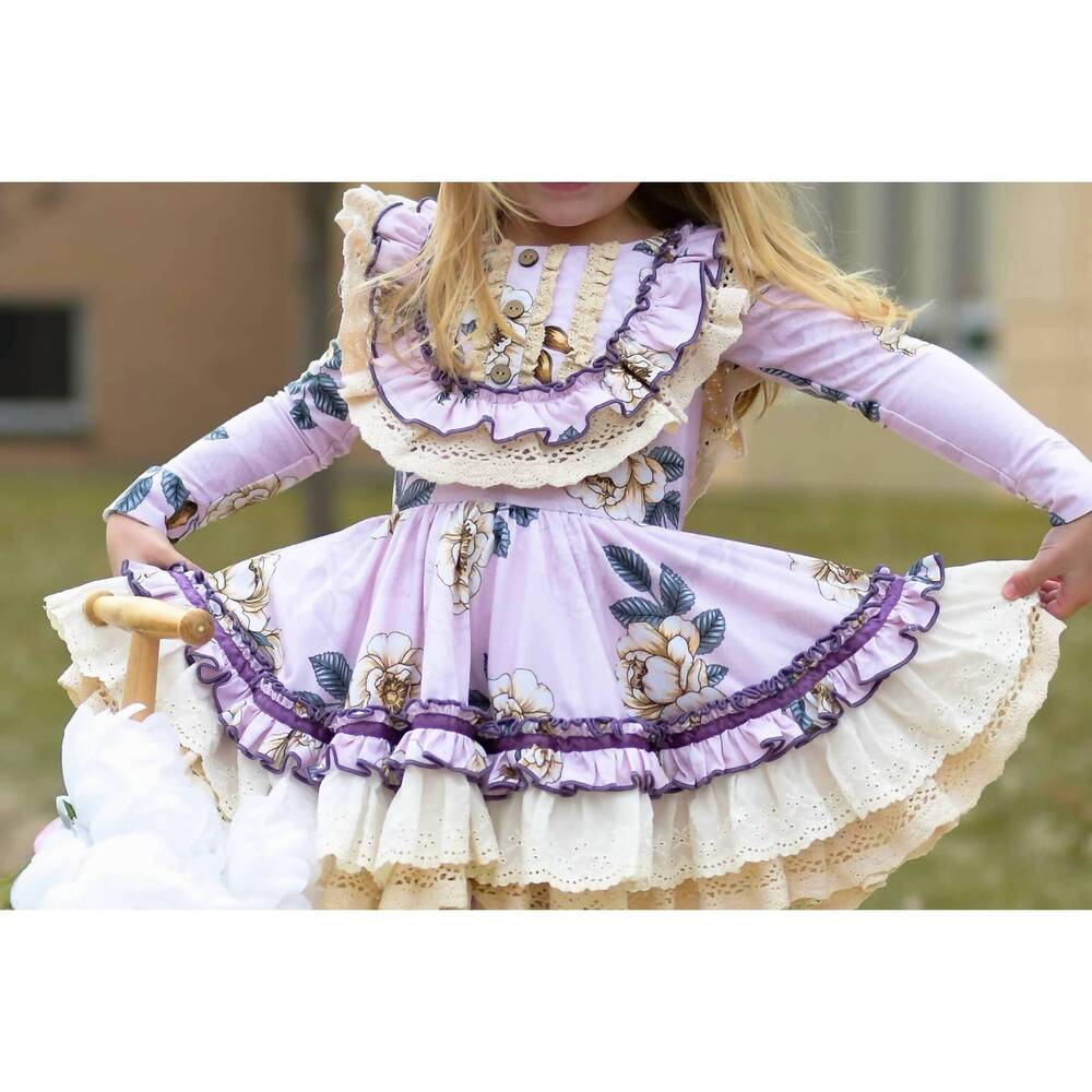 NEW BE GIRL CLOTHING girls beatrix dress in purple